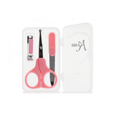 Σετ Ψαλιδάκι Ασφαλείας Λίμα Νυχοκόπτης Ροζ, Kiokids