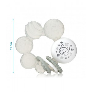 Μασητικό Νερού με Κρίκους Οδοντοφυΐας Γκρι Γατάκι, Kiokids Βρεφικά είδη