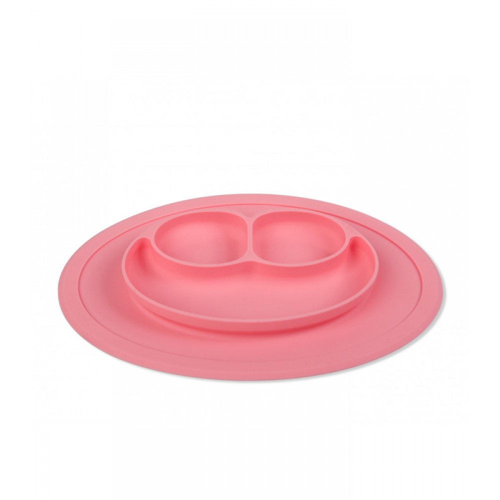 Αντιολισθητικό Πιάτο Σιλικόνης ροζ, Kiokids Φαγητό