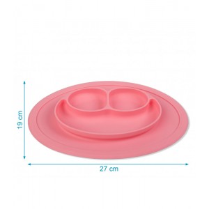 Αντιολισθητικό Πιάτο Σιλικόνης ροζ, Kiokids Φαγητό