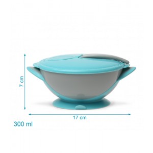 Μπολάκι με Βεντούζα και Κουταλάκι Σιέλ +6Μ, Kiokids Φαγητό