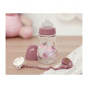 Σετ Μπιμπερό με πιπιλά και κλιπ Ροζ, Kiokids Φαγητό