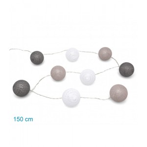 Φωτάκια Διακόσμησης Δωματίου Γιρλάντα Γκρι 9 τεμάχια, Kiokids Παιδικό δωμάτιο