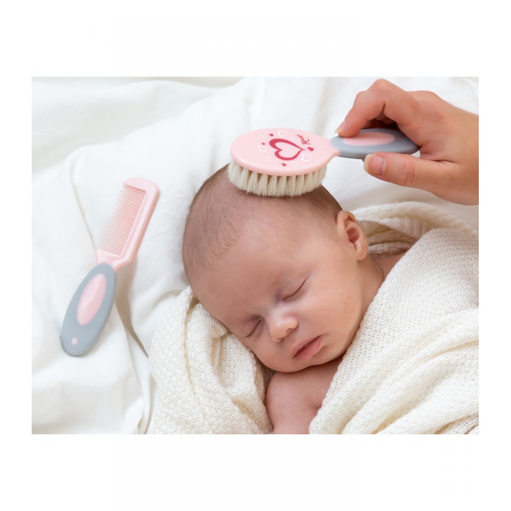 Βρεφικό Σετ Περιποίησης Μαλλιών ροζ, Kiokids Αξεσουάρ