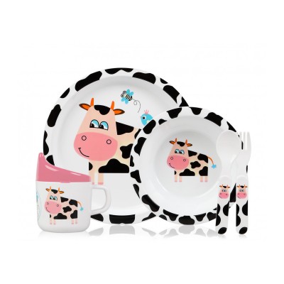 Σετ Φαγητού 5τμχ Αγελαδίτσα, Kiokids