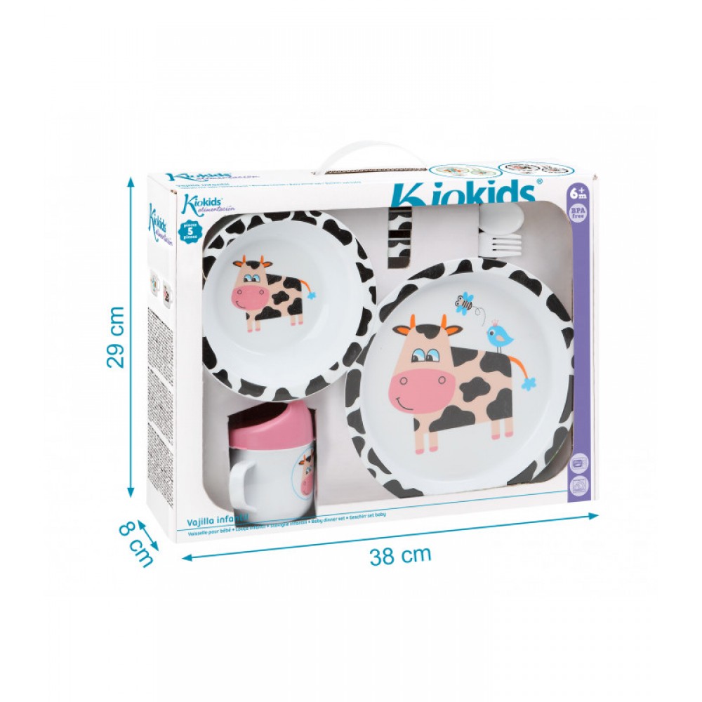 Σετ Φαγητού 5τμχ Αγελαδίτσα, Kiokids Φαγητό