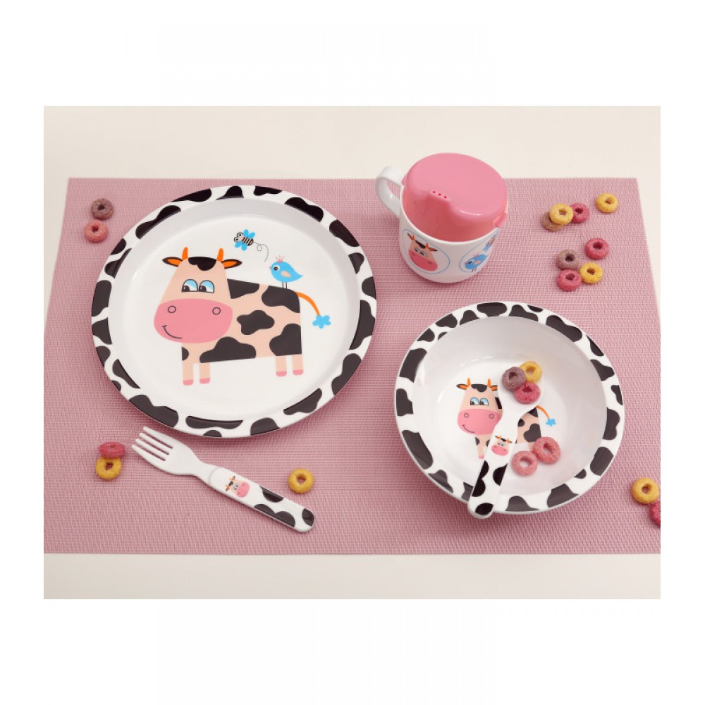 Σετ Φαγητού 5τμχ Αγελαδίτσα, Kiokids Φαγητό