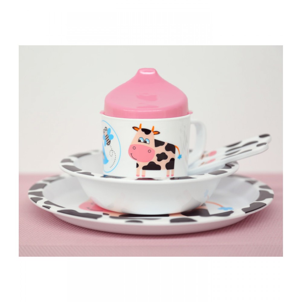 Σετ Φαγητού 5τμχ Αγελαδίτσα, Kiokids Φαγητό