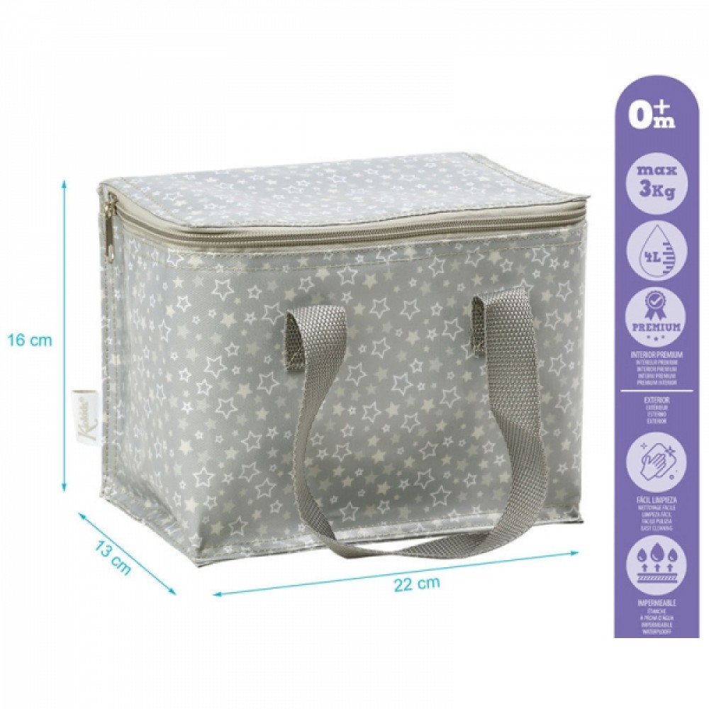 Ισοθερμική Τσάντα Picnic Stars Γκρι, Kiokids Φαγητό
