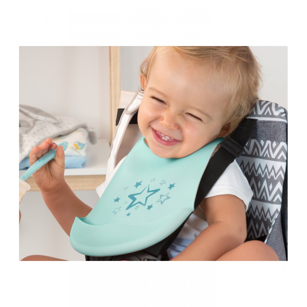 Σαλιάρα Σιλικόνης Σιέλ Αστεράκι, Kiokids Φαγητό