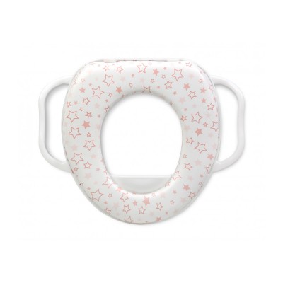 Βάση Λεκάνης Μαλακή με Χερούλια και Αστέρια Ροζ, Kiokids