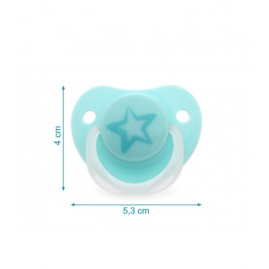 Σετ Πιπίλας Σιλικόνης 2 τμχ Stars & Rocket Σιελ 6-18M , Kiokids Βρεφικά είδη