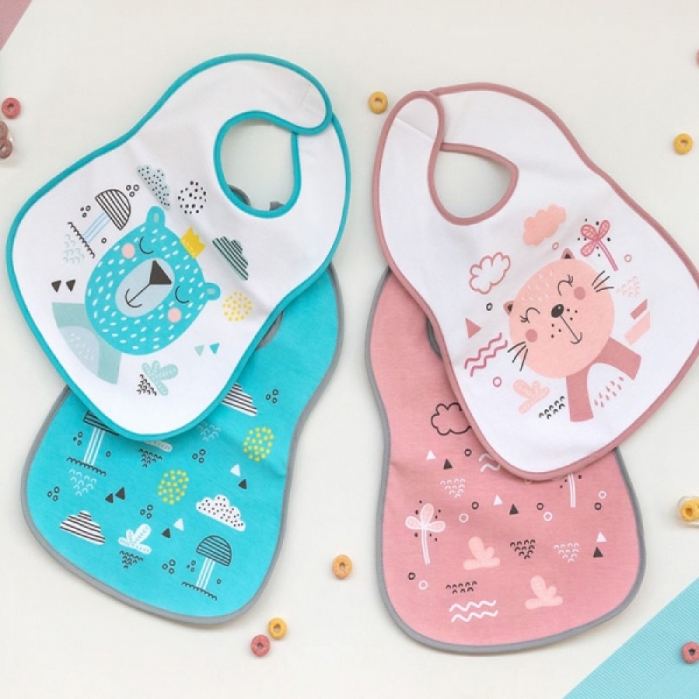 Σετ Σαλιάρες 2τμχ Bear & Forest Σιελ, Kiokids Αξεσουάρ φαγητού