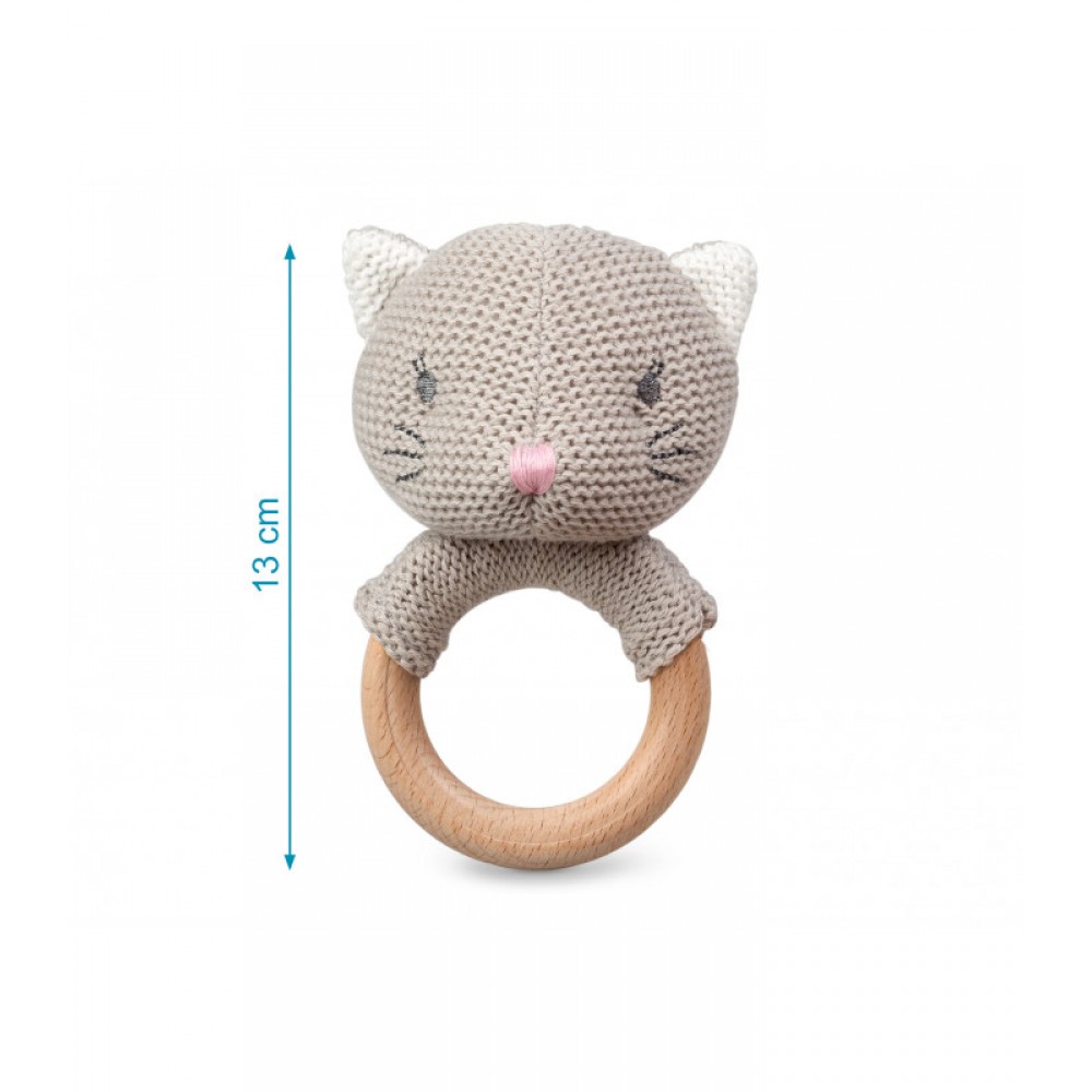 Μασητικό "Cotton Friends" Γατάκι, Kiokids Βρεφικά είδη