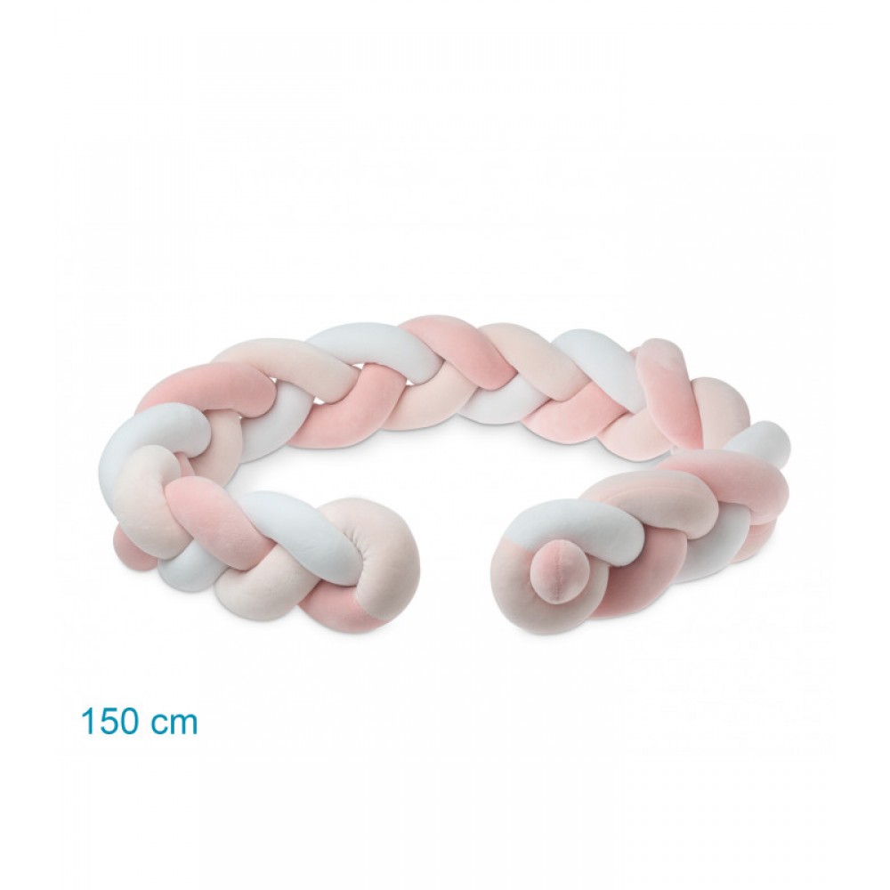 Προστατευτική Πάντα Πλεξούδα 150cm Ροζ, Kiokids Παιδικό δωμάτιο
