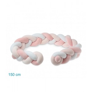 Προστατευτική Πάντα Πλεξούδα 150cm Ροζ, Kiokids Παιδικό δωμάτιο