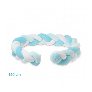 Προστατευτική Πάντα Πλεξούδα 150cm Γαλάζια, Kiokids Παιδικό δωμάτιο