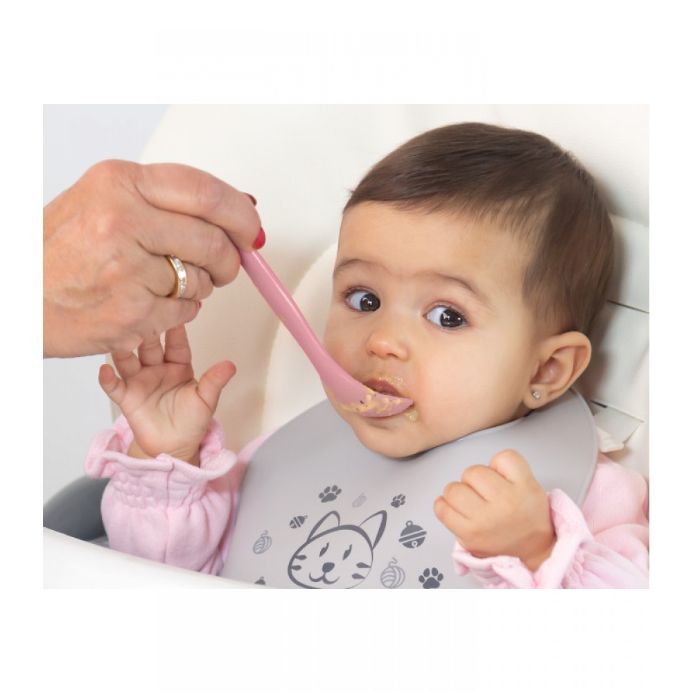 Μεγάλο κουτάλι μωρού Ροζ, Kiokids Φαγητό