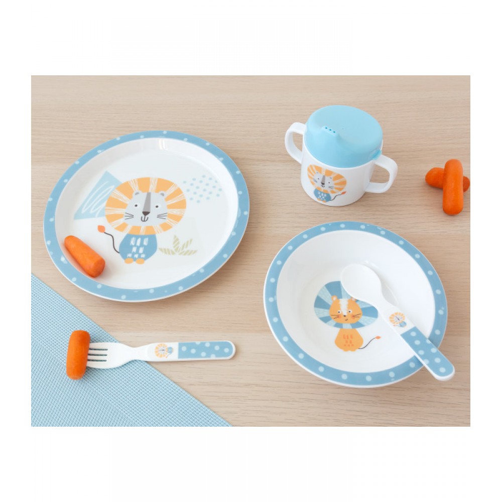 Σετ Φαγητού 5τμχ Λιονταράκι, Kiokids Φαγητό