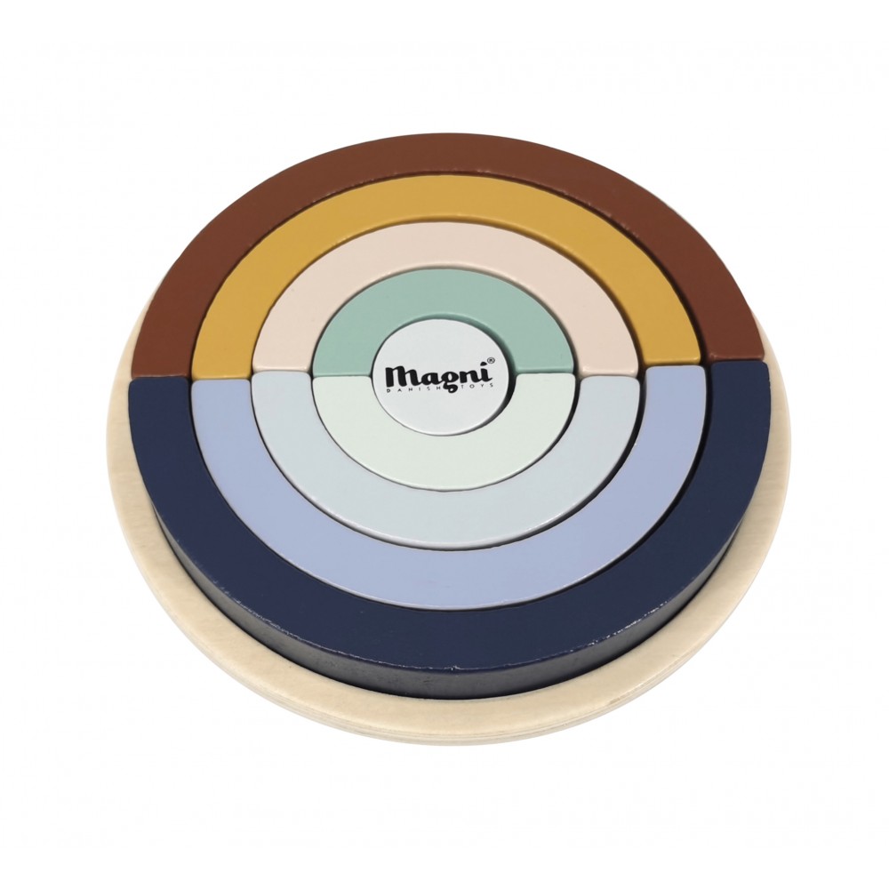 Ξύλινο Πολύχρωμο Παζλ Ουράνιο Τόξο, Magni Παιχνίδια