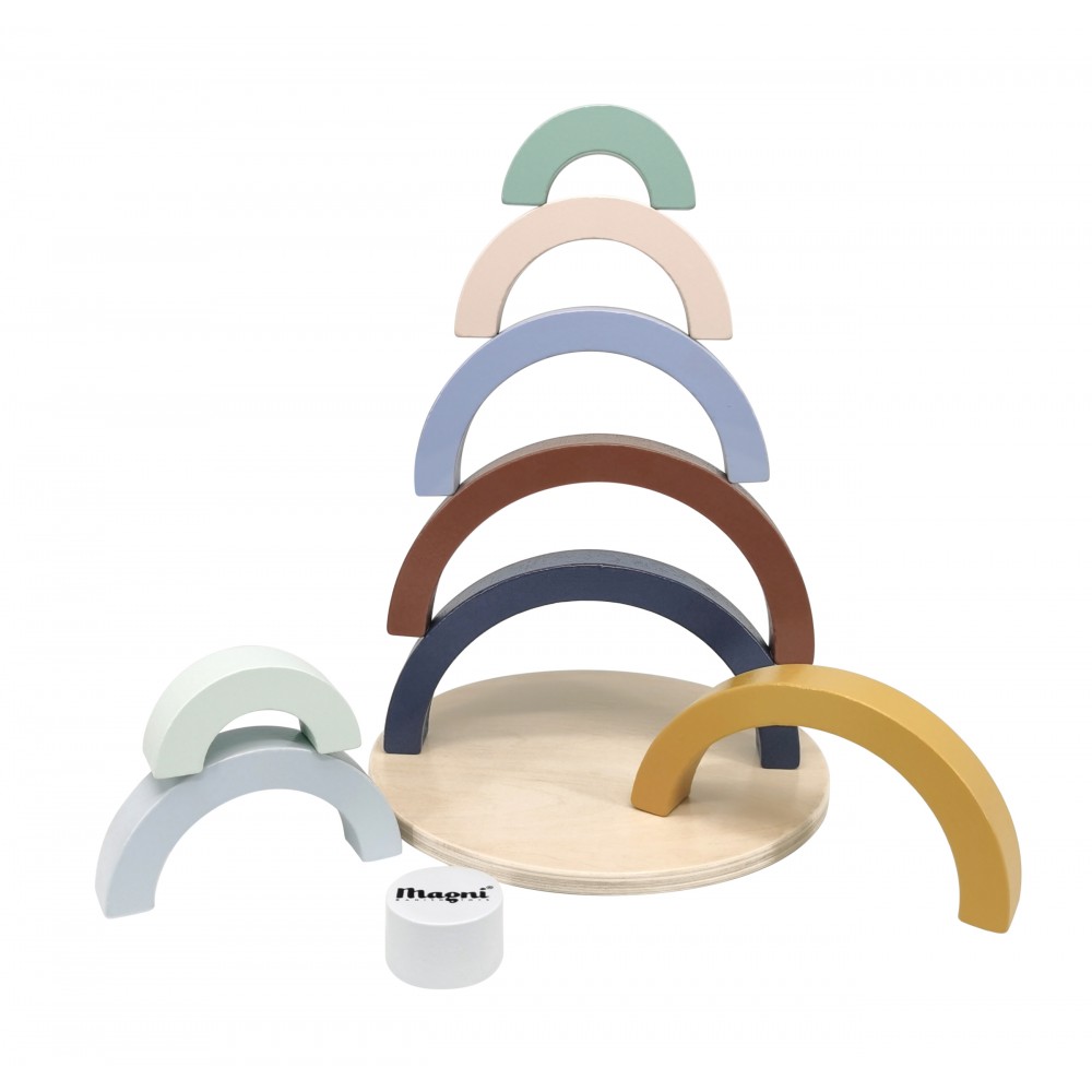 Ξύλινο Πολύχρωμο Παζλ Ουράνιο Τόξο, Magni Παιχνίδια