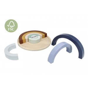 Ξύλινο Πολύχρωμο Παζλ Ουράνιο Τόξο, Magni Παιχνίδια