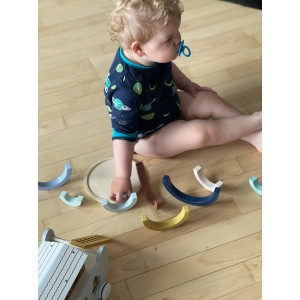 Ξύλινο Πολύχρωμο Παζλ Ουράνιο Τόξο, Magni Παιχνίδια