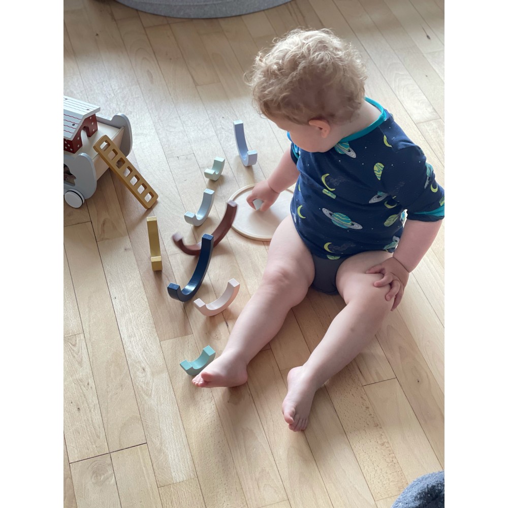 Ξύλινο Πολύχρωμο Παζλ Ουράνιο Τόξο, Magni Παιχνίδια