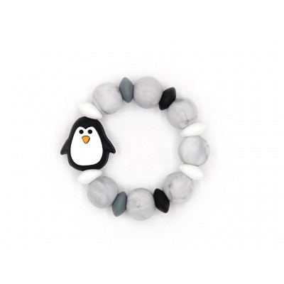 Μασητικό βραχιόλι οδοντοφυΐας μαύρος Πιγκουίνος, Mimijo