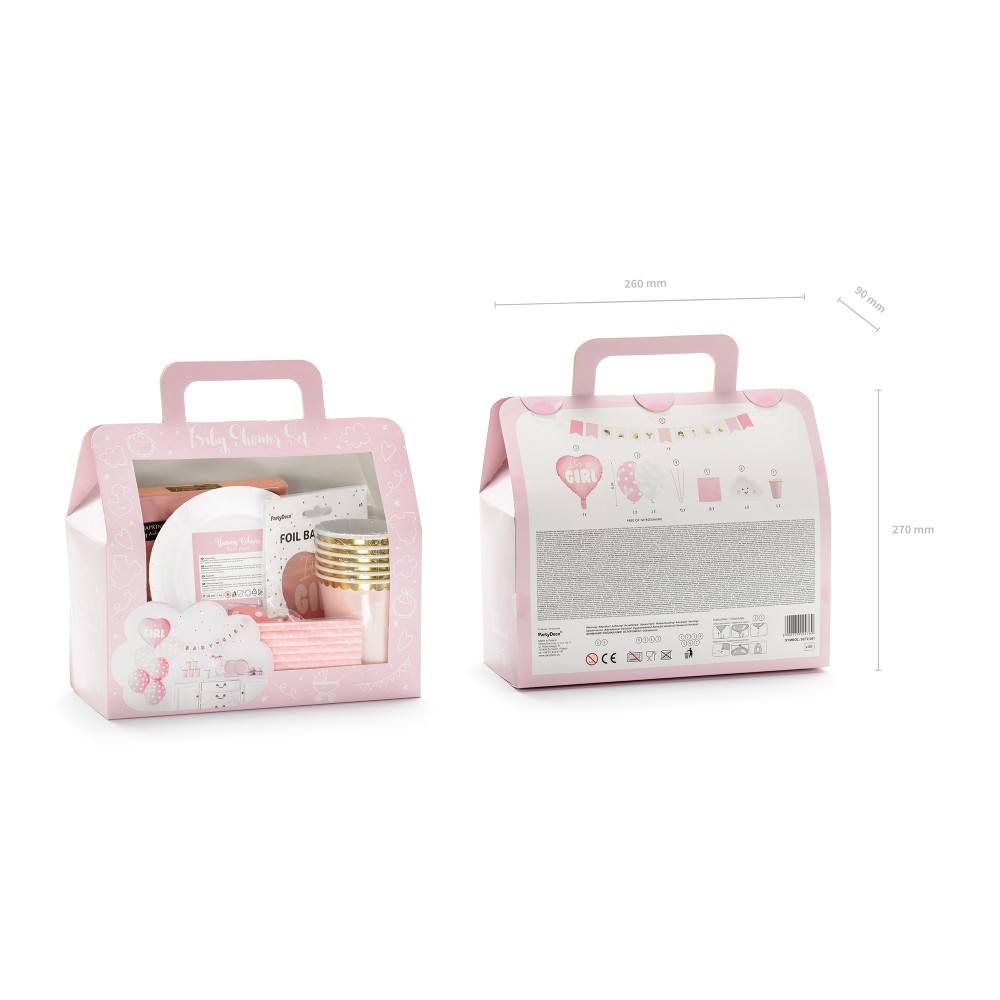 Σετ διακόσμησης για πάρτυ 49τμχ - It's a girl,PartyDeco Party Time