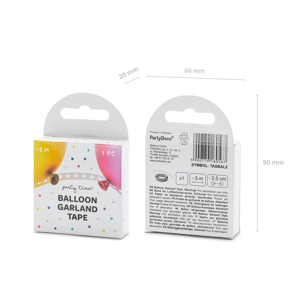 Ταινία για γιρλάντα μπαλονιών (5μ.),PartyDeco Party Time