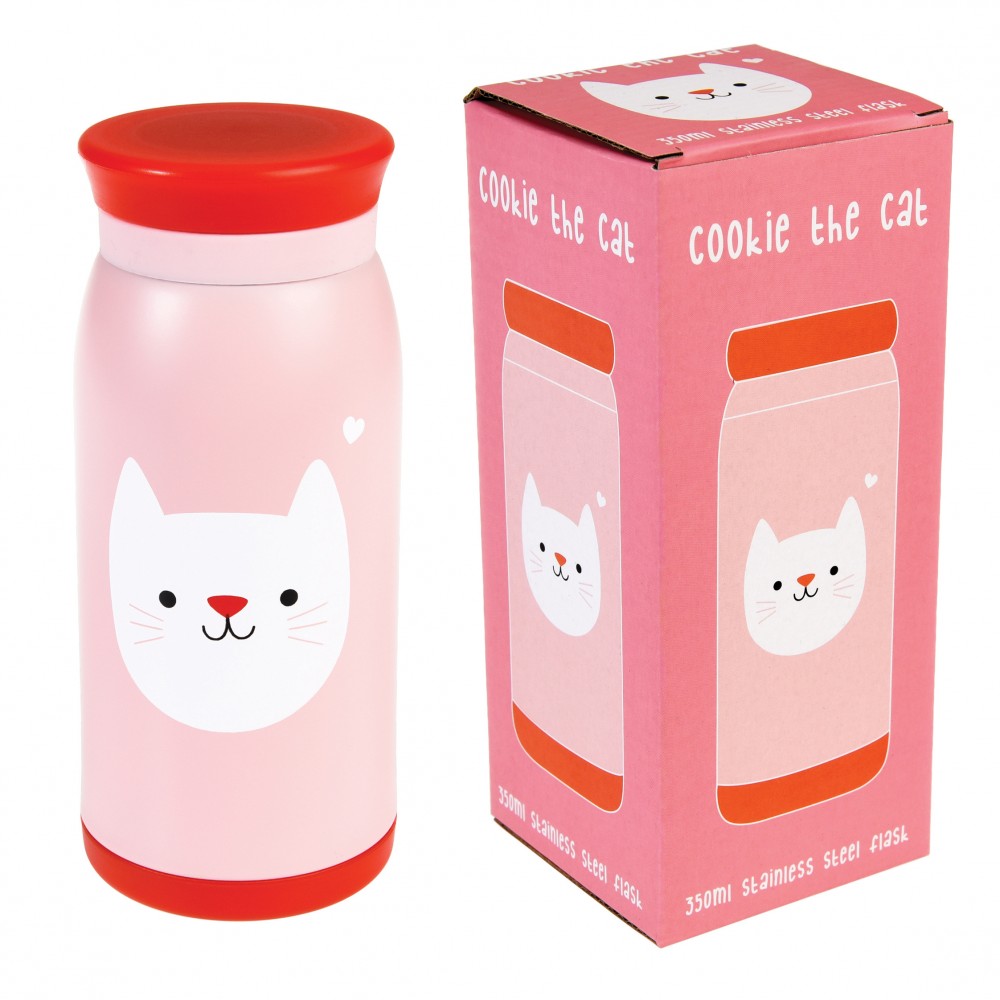  Ανοξείδωτο μπουκάλι θερμός Cookie the Cat 350ml, Rex London  Φαγητό
